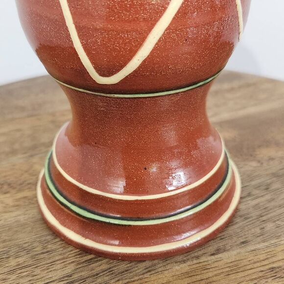 Dorothy Long Redware Vintage Pottery Turkey Bank Redware Pottery 1987 Redware - Picture 4 of 9